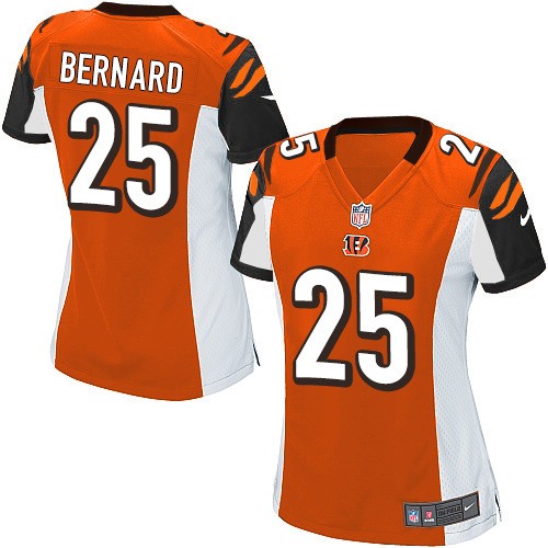 Women's Elite Giovani Bernard Nike Jersey Orange Alternate - #25 NFL Cincinnati Bengals